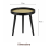 Black Round Coffee Table with Cane Detail Top 4