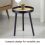 Black Round Coffee Table with Cane Detail Top 6