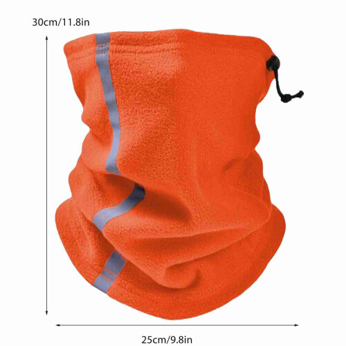 Winter Halswärmer Fleece Orange Kordelzug