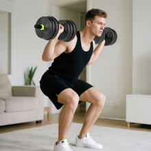 SPORTNOW 25 kg 3-in-1 Adjustable Dumbbell & Barbell Set with EZ Bar, Green