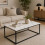 Marble Effect Living Room Coffee Side Table Set 1
