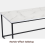 Marble Effect Living Room Coffee Side Table Set 6