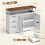 Homcom HOMCOM Sideboard Buffet Cabinet with Storage and Power Outlet, White 3