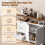 Homcom HOMCOM Sideboard Buffet Cabinet with Storage and Power Outlet, White 5