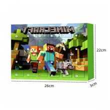 Minecraft Character 24 Day Calendar Interactive Toy With Plastic Material For Kids Fans And