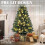 Homcom HOMCOM Realistic Xmas Tree with 80 Lights, Green 4