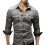 (Light Blue,M)Herren Freizeit Jeanshemd mit Kragen Ausschnitt Mode Langarm Geschenk Kleidung 5