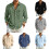 (Sky Blue,M)Camicia cardigan uomo larga cotone lino con maniche lunghe e colletto classico per stile urban 2