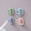 (Beige)Rotatable Seamless Adhesive Hook Strong Bearing Stick Kitchen Towel Hanger Wall 2