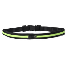 (Green-Two Pocket)Running Belt Pocket Bag Pack Phone Key Workout Cycling Yoga Waist Pack Pouch
