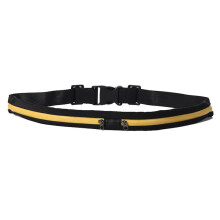 (Yellow-Two Pocket)Running Belt Pocket Bag Pack Phone Key Workout Cycling Yoga Waist Pouch Pack