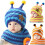 (Blue)Childrens Beeshaped Hat Fivepointed Star Decoration Twopiece Plush Material 8