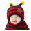 (Blue)Childrens Beeshaped Hat Fivepointed Star Decoration Twopiece Plush Material 11