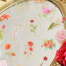 Blumenaufkleber 30er Set Papier Journal