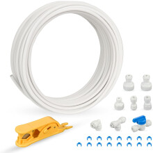 iSpring ICEK-E 15M 1/4" Fridge Water Connectors and Installation Kit for Connecting Water Purification Filter