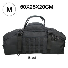 Sac de voyage étanche 3 voies, grande capacité, polyester 1000D, Noir, Taille M