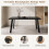 (Set of 7)Dining Table and Chairs Set, Rectangular Wooden Table with 6 Brown Armchairs 3