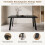 (Set of 5)Dining Table and Chairs Set Rectangular Wooden Table with 4 Brown Armchairs 3