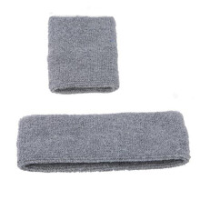 (Grey)Headband Wrist Strap Plush Sports Carrying Sweat Wicking Moisture Absorption