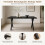 (Set of 5)Dining Table and Chairs Set, Rectangular Wooden Table with 4 Gray Armchairs 4