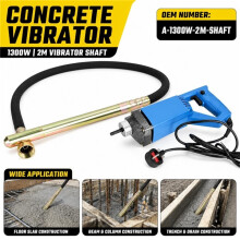 Electric Concrete Vibrator Poker 1300W Hand Held Vibrating w/ 2m Shaker Hose Kit