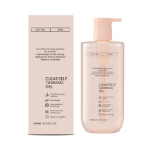 400ml Clear Self Tanning Gel for Face and Body Hyaluronic Acid & Vitamin E
