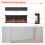 Costway 3 Sided Electric Fireplace 50Inch Recessed/Wall-Mounted 3