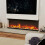 Costway 3 Sided Electric Fireplace 50Inch Recessed/Wall-Mounted 11