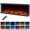 Costway 3 Sided Electric Fireplace 50Inch Recessed/Wall-Mounted 1