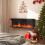 Costway 3 Sided Electric Fireplace 50Inch Recessed/Wall-Mounted 4
