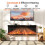 Costway 3 Sided Electric Fireplace 50Inch Recessed/Wall-Mounted 5