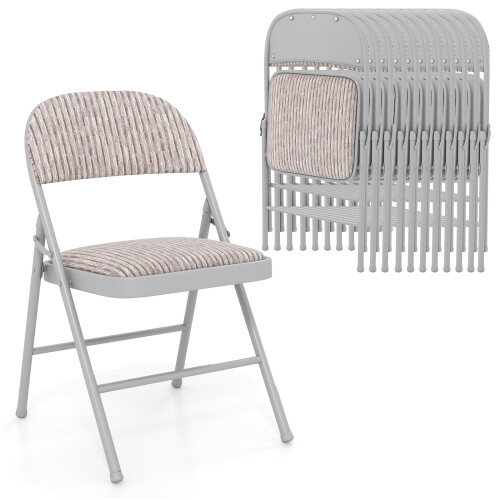 Costway 6 Pack Folding Chairs Padded Party Chairs
