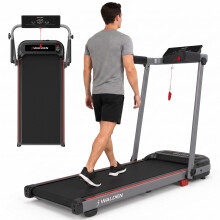 Electric Treadmill Easy Folding Treadmill 10 km/h 12 Preset Programmes LCD Screen 1-10km/h Walden F2800