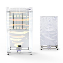 Spring & Spruce Dry Master XL Heated Airer + Cover - Indoor Clothes Airer For Quick Drying - Electric Laundry Rack - Foldable & Compact Design - 1200W
