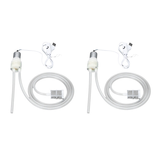 2X DIY Large Flow Electric Wine Pump USB Interface Pump  Dosing Pump Electric Water Pump Suction Device 2M