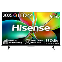 Hisense 43" 43E78QTUK PRO 144Hz QLED Smart AI TV - Hi-View AI Engine, 144Hz Game Mode PRO, Dolby Atmos, Quantum Dot Colour with Freely, Disney +, YouT