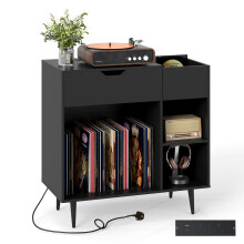 Record Player Stand Wooden Turntable End Table