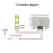 5X PIR Infraröd Rörelsesensordetektor, 12V-24V Strip Light Motion Sensor , för Skåpskåptrappor Kök