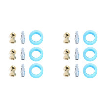 1/4Inch Portable Air Chuck Closed Brass  Inflator for Inflator Gauge Compressor Accessories, 6 Pack