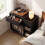 Costway Record Player Stand Wooden Turntable End Table 4