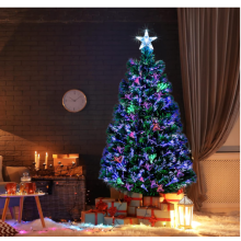 6ft Fibre Optic Christmas Tree Green Xmas Decor