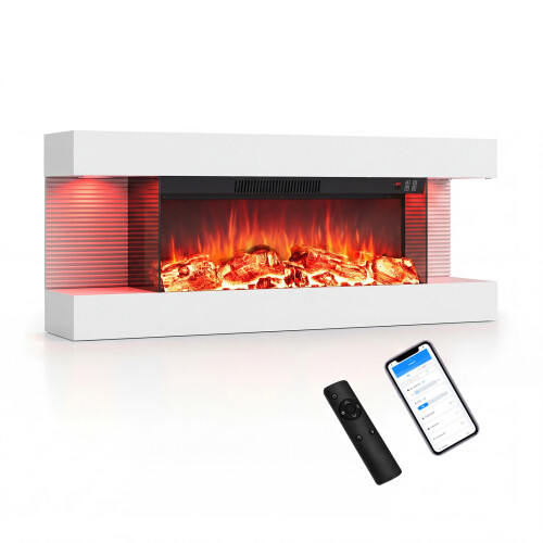Costway 3-Sided Wall Mount Electric Fireplace