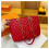 (Red) Large Capacity Diamond Shopping Tote Bag 1