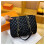 (Black, 33*24*13) Large Capacity Diamond Shopping Tote Bag 1