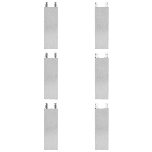 6X Blocco di Raffreddamento nel Alluminio 80X40X12Mm per Radiatore CPU del Computer