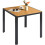 (Teak+Black)Square Garden WPC Bistro Table 75x75cm 1