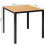 (Teak+Black)Square Garden WPC Bistro Table 75x75cm 3