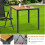 (Teak+Black)Square Garden WPC Bistro Table 75x75cm 5