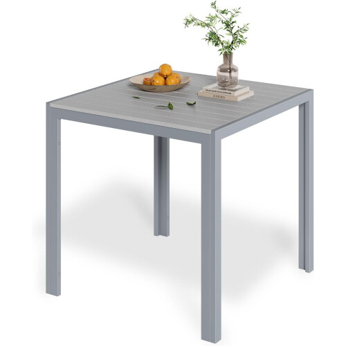 (Grey)Square Garden WPC Bistro PatioTable 75x75cm