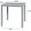 (Grey)Square Garden WPC Bistro PatioTable 75x75cm 3